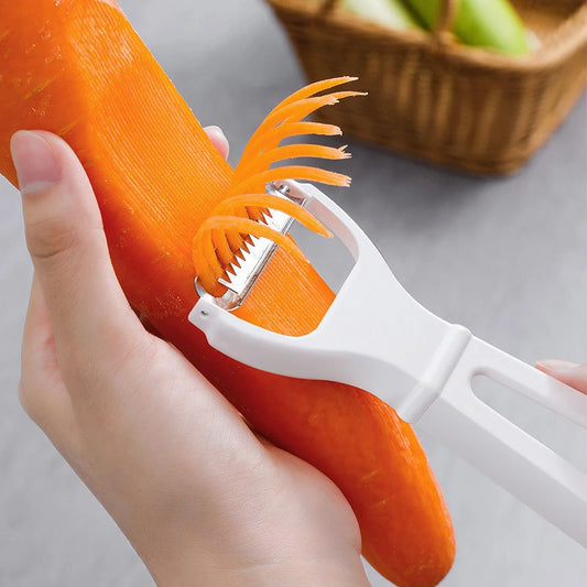 Stainless Steel Julienne Peeler & Vegetable Slicer – Multi-Function Shredder for Fruits & Vegetables