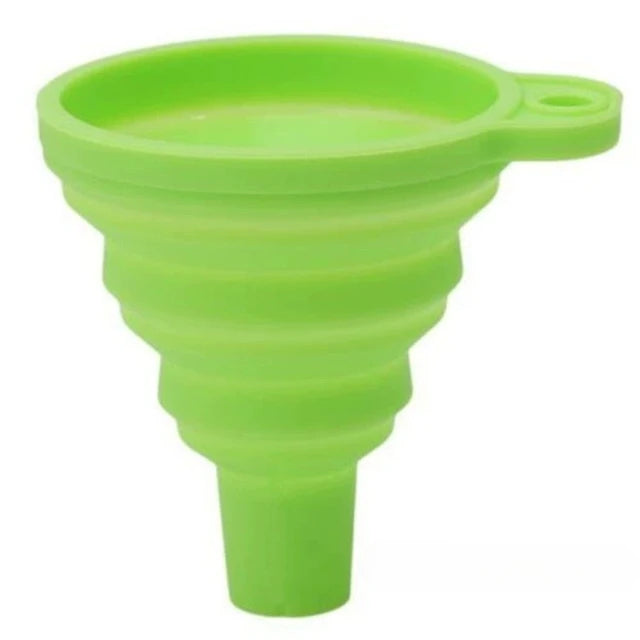 Mini Foldable Silicone Funnel – Collapsible Portable Funnel for Fuel, Oil, Kitchen Use & Liquids (Food-Grade Silicone)