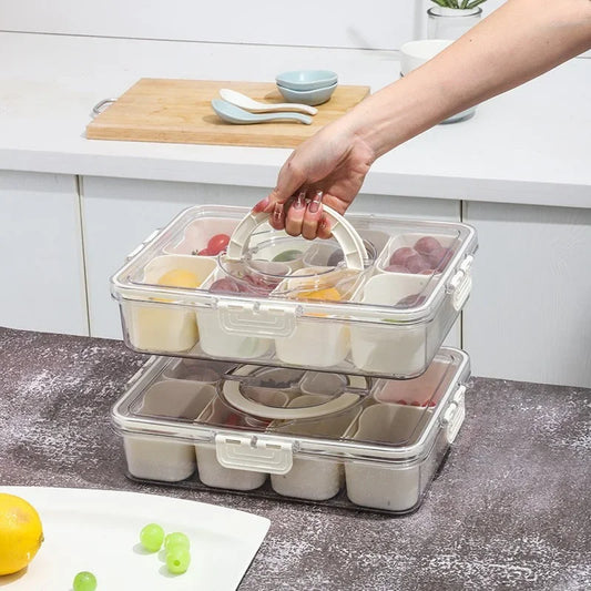 Kitchen Food Grade Plastic Spice Storage Box Octagonal Seasoning Container with Lid Separate Storage Jar for Home Use