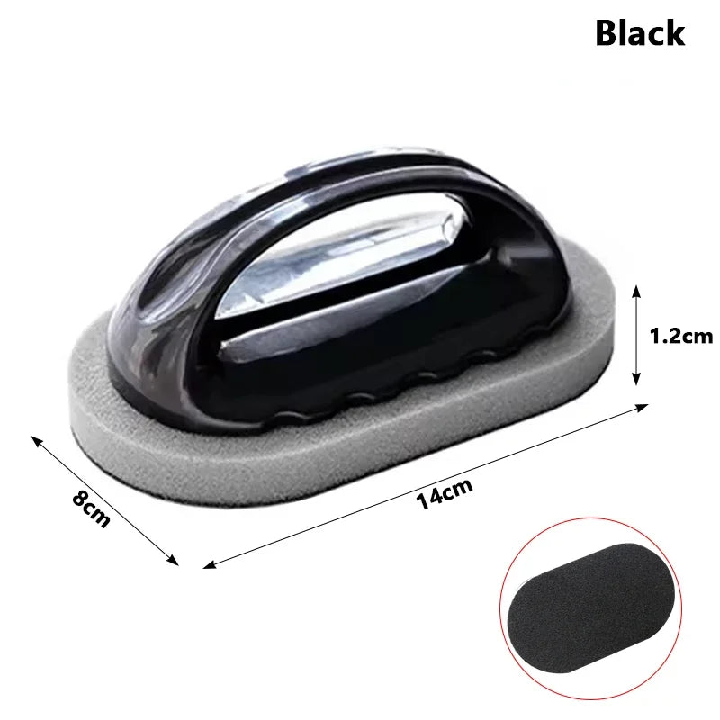 Magic Emery Sponge Brush with Handle – Nano Decontamination Cleaner for Kitchen, Bath & Household Rust Removal