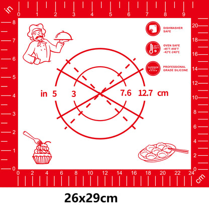 BUYYES Extra-Large Silicone Baking Mat – Non-Stick Kneading Pad for Dough, Pizza, Pastry & Cake Prep