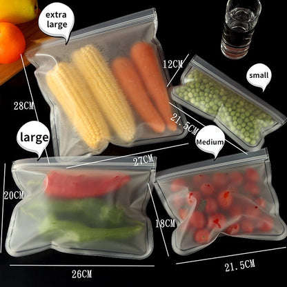 Silicone Food Storage Containers – Reusable Leakproof Stand-Up Fresh-Keeping Bags