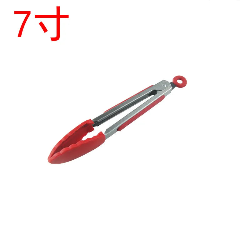 7/9/12 Inch Stainless Steel & Silicone Kitchen Tongs – Heat-Resistant, Non-Slip Locking Food Tongs for Cooking & BBQ