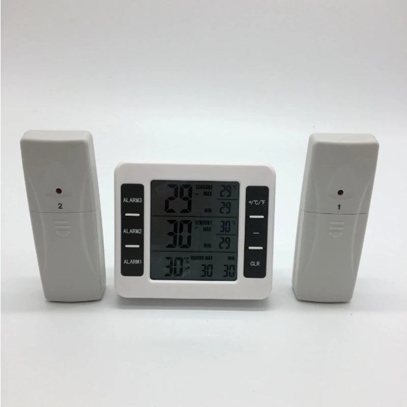 Digital Wireless Refrigerator Thermometer – Cordless Fridge/Freezer Temperature Monitor (-40°C~60°C)
