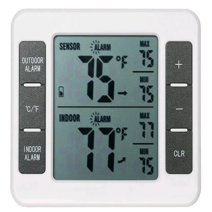 Digital Wireless Refrigerator Thermometer – Cordless Fridge/Freezer Temperature Monitor (-40°C~60°C)