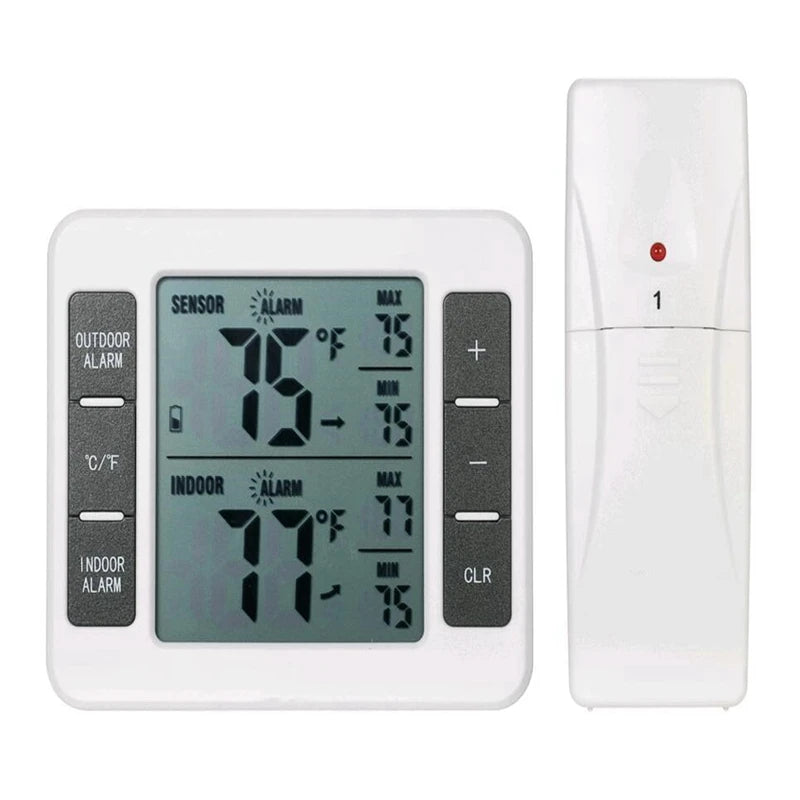 Digital Wireless Refrigerator Thermometer – Cordless Fridge/Freezer Temperature Monitor (-40°C~60°C)