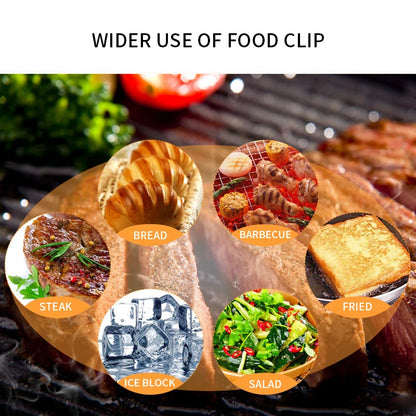 Stainless Steel Food Tongs – Heat-Resistant Kitchen Utensils for BBQ, Pastry, Salad & Buffet Serving