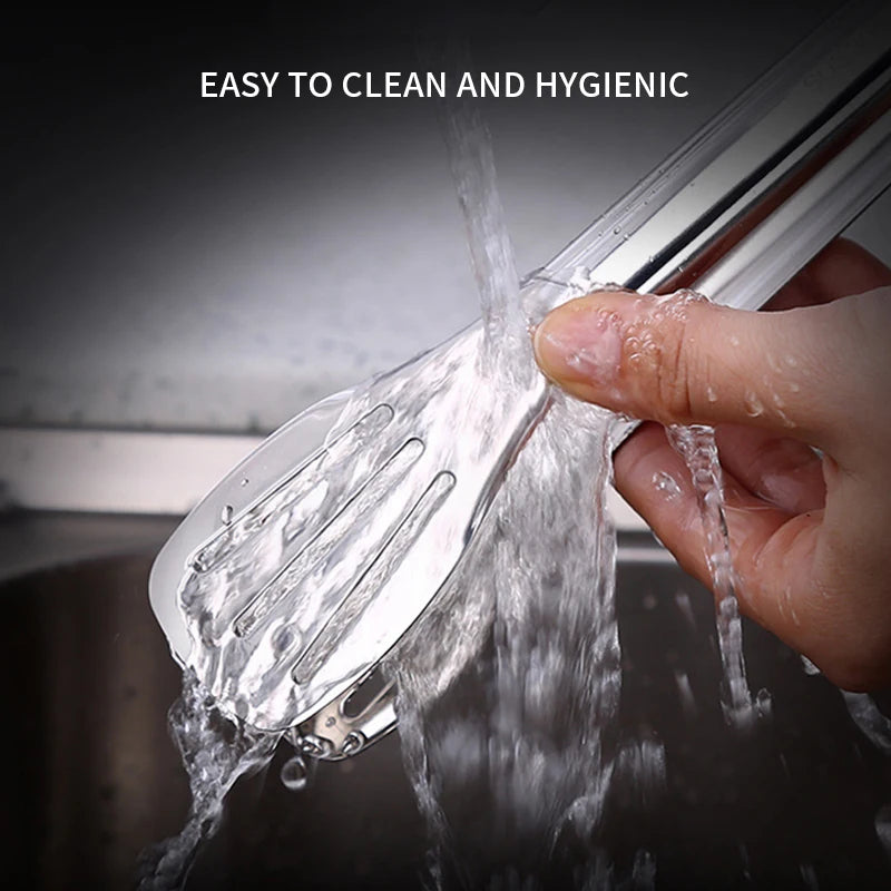 Stainless Steel Food Tongs – Heat-Resistant Kitchen Utensils for BBQ, Pastry, Salad & Buffet Serving