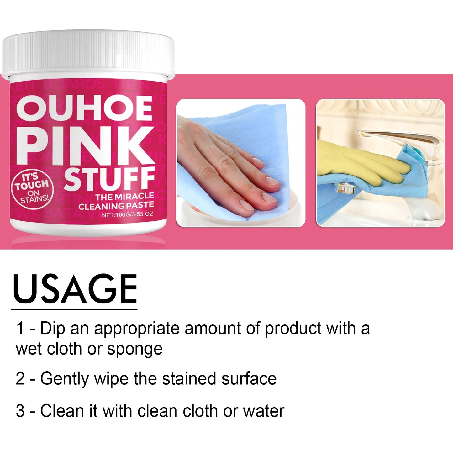 Miracle Cleaning Paste – Heavy Oil Stain Remover | Gentle Formula for Kitchen, Bathroom & Cookware