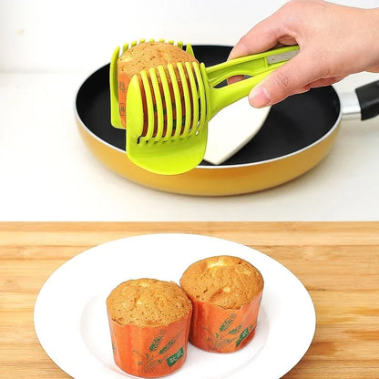 Stainless Steel Handheld Fruit Slicer Clip – Lemon, Orange, Tomato & Onion Cutter
