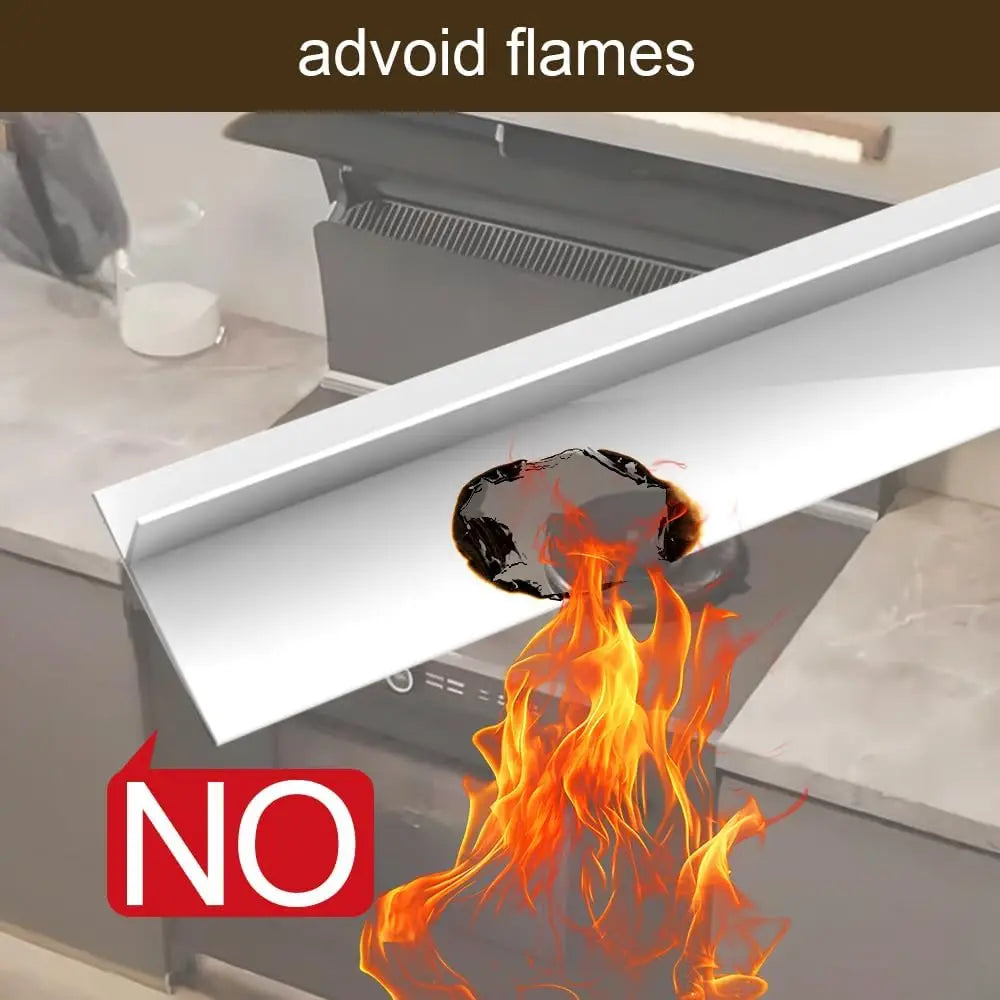 Heat-Resistant Silicone Stove Counter Gap Cover – Anti-Spill Kitchen Protector & Oil-Proof Slit Seal