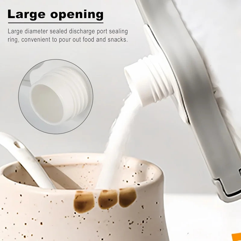 Kitchen Snack Sealing Bag Clips with Screw Cap – PP Food Preservation Clips for Seasoning Bags, Milk Powder & Storage