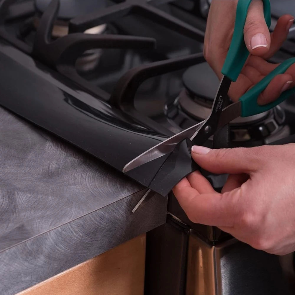 Heat-Resistant Silicone Stove Counter Gap Cover – Anti-Spill Kitchen Protector & Oil-Proof Slit Seal