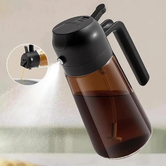 470ML Dark Glass Oil Sprayer – Light-Blocking Olive Oil Dispenser for Cooking, Air Fryer, BBQ & Seasoning