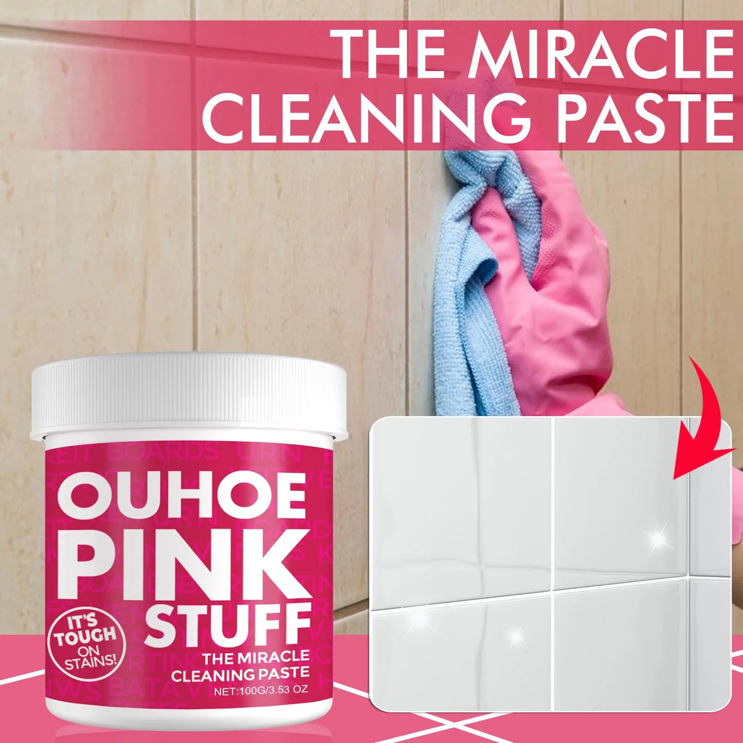 Miracle Cleaning Paste – Heavy Oil Stain Remover | Gentle Formula for Kitchen, Bathroom & Cookware