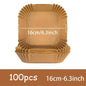 50PCS Round Disposable Air Fryer Paper Liners – Non-Stick, Oil-Proof, Heat-Resistant