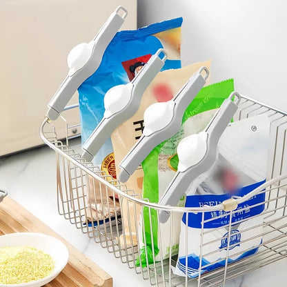 Kitchen Snack Sealing Bag Clips with Screw Cap – PP Food Preservation Clips for Seasoning Bags, Milk Powder & Storage
