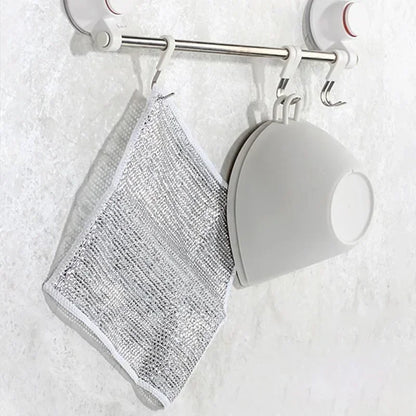 Heavy-Duty Metal Mesh Kitchen Cleaning Cloth – Non-Stick, Quick-Dry, Reusable Scrubber Towel
