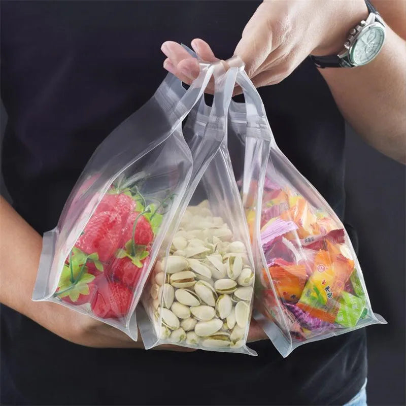 Reusable Silicone Stand-Up Zip-Shut Food Storage Bag – Leakproof, Fresh-Keeping, Eco-Friendly Kitchen Container