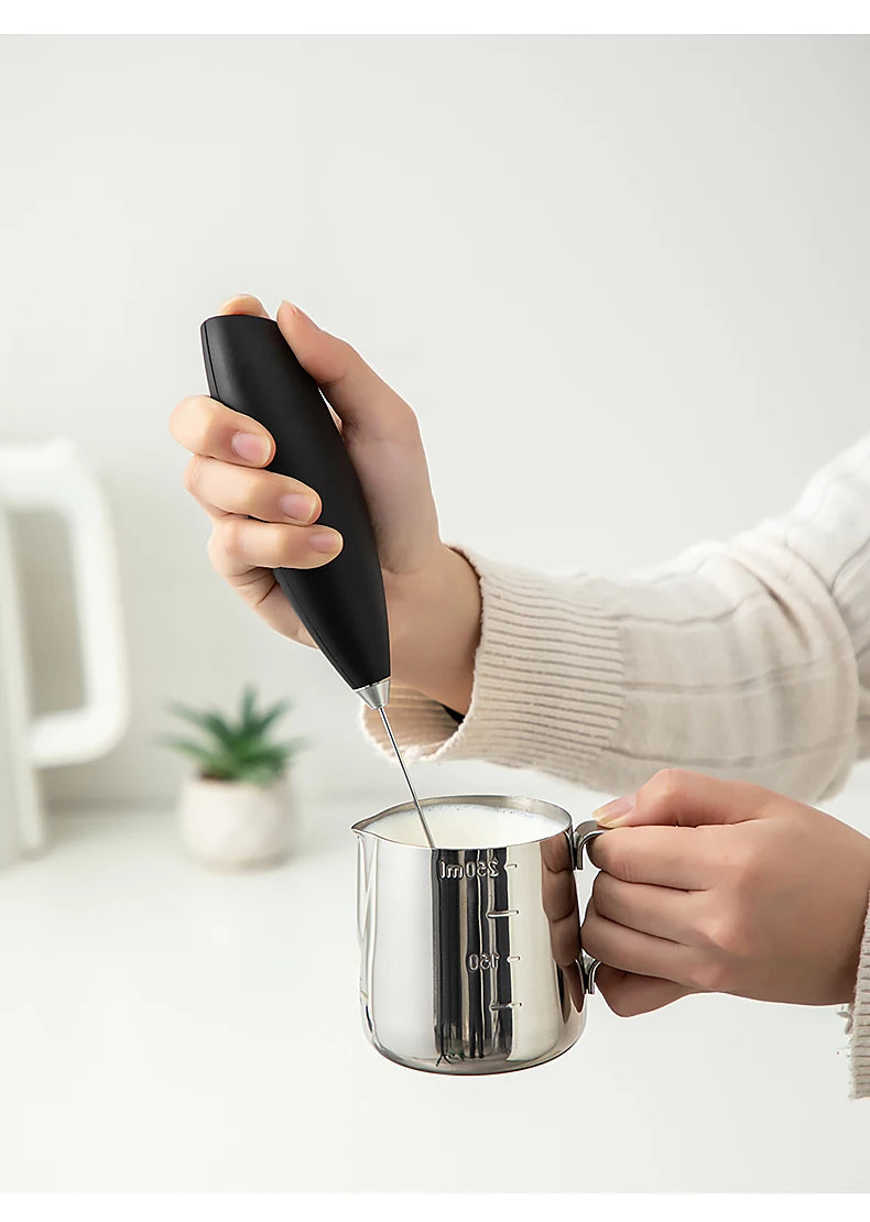 Electric Handheld Milk Frother & Mini Egg Beater – Wireless High-Speed Coffee & Drink Mixer