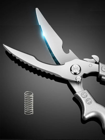 Professional Chicken Bone Scissors – Upgraded Heavy-Duty Poultry Shears for Chicken, Turkey, Fish, Meat & Vegetables (Stainless Steel)