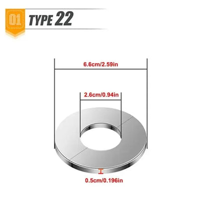 Self-Adhesive Stainless Steel Faucet Decorative Cover – Chrome Finish Wall Pipe Escutcheon for Bathroom & Kitchen (Multiple Sizes)