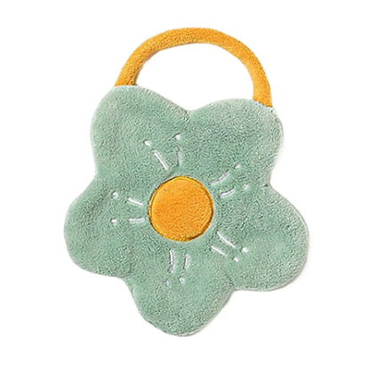 Soft Hanging Hand Towel – Reusable Fast-Drying Fleece Dishcloth for Kitchen & Bathroom