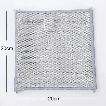 Magic Double-Sided Steel Wire Kitchen Cleaning Cloths – Heavy-Duty Scrub & Wipe Rags (1–20 PCS)