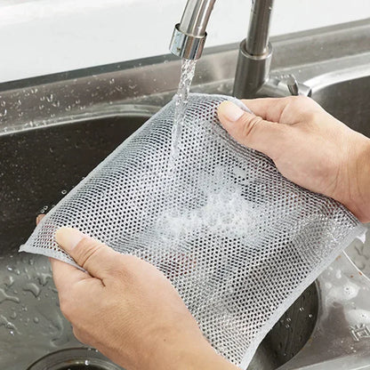 Heavy-Duty Metal Mesh Kitchen Cleaning Cloth – Non-Stick, Quick-Dry, Reusable Scrubber Towel
