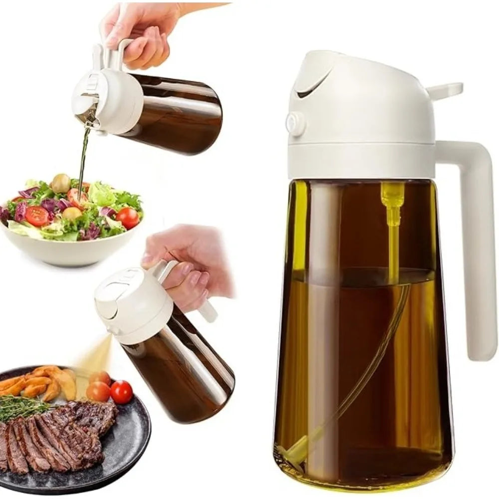 470ML Dark Glass Oil Sprayer – Light-Blocking Olive Oil Dispenser for Cooking, Air Fryer, BBQ & Seasoning