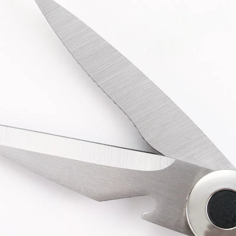 Stainless Steel Multifunctional Kitchen Scissors – Heavy-Duty Chicken Bone Shears with Bottle Opener, Nutcracker & Protective Cover