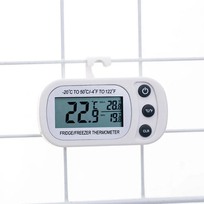 LCD Display Magnetic Hanging Refrigerator & Freezer Thermometer – Digital Temperature Meter for Fridge, Freezer & Kitchen Use