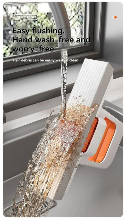 Foldable Handheld Sponge Mop – Portable Wet & Dry Dual-Use Mini Floor Cleaner with Self-Squeeze Design