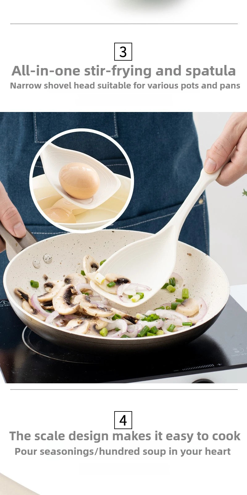 Premium Silicone Multipurpose Cooking Spoon – Heat-Resistant, Anti-Slip Handle, Steel-Core Kitchen Tool