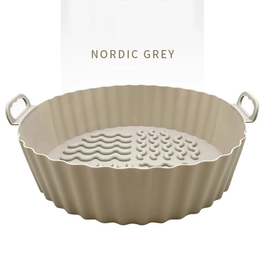 Reusable Silicone Air Fryer Liner Pot – Non-Stick, Heat-Resistant, Food-Safe Air Fryer Basket Accessory