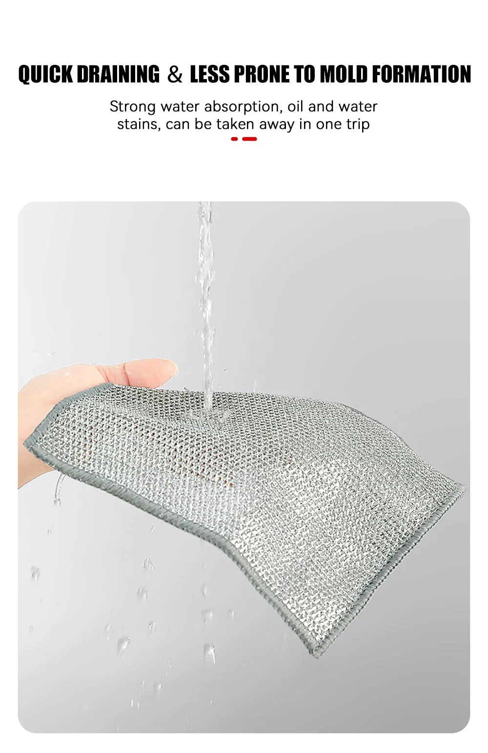 Magic Cleaning Cloth – Multipurpose Wire Mesh Miracle Scrubber for Tough Stains & Daily Dishwashing
