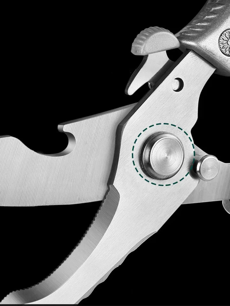 Professional Chicken Bone Scissors – Upgraded Heavy-Duty Poultry Shears for Chicken, Turkey, Fish, Meat & Vegetables (Stainless Steel)