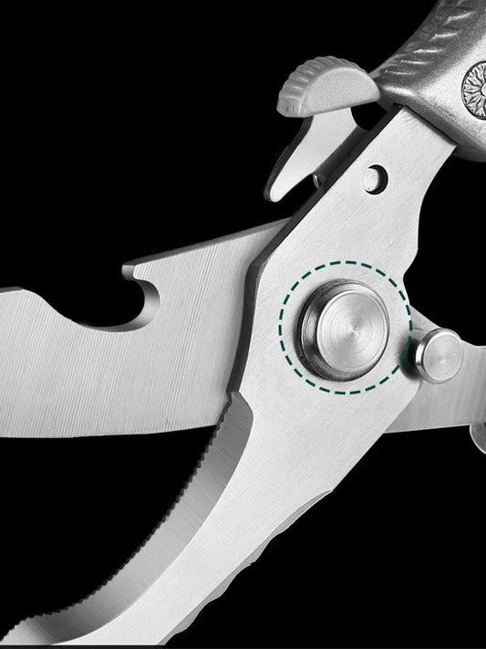 Professional Chicken Bone Scissors – Upgraded Heavy-Duty Poultry Shears for Chicken, Turkey, Fish, Meat & Vegetables (Stainless Steel)