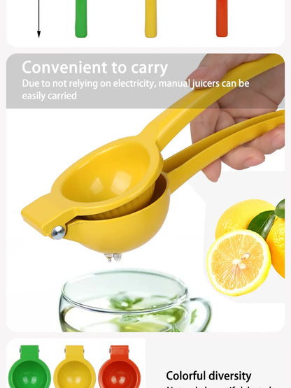 Aluminum Alloy Manual Lemon Squeezer – Hand-Pressed Orange & Fruit Juicer, Portable Eco-Friendly Kitchen Tool