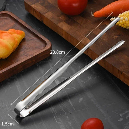 Stainless Steel Grill Tongs – Non-Slip Food Clip for BBQ, Cooking & Serving