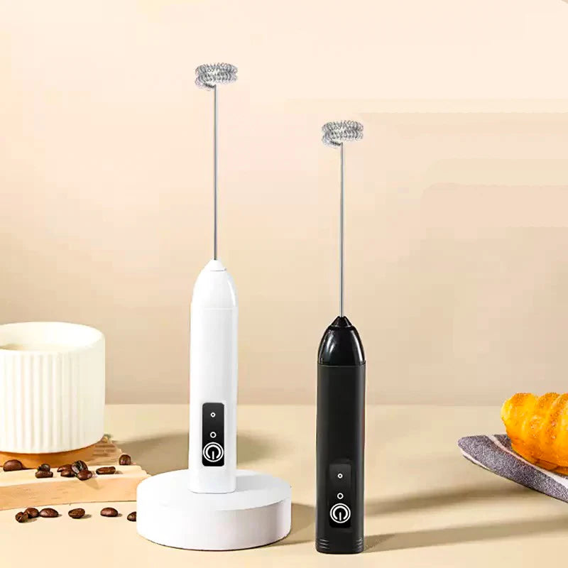 Electric Milk Frother & Mini Egg Beater – Handheld Coffee Foamer & Portable Drink Mixer