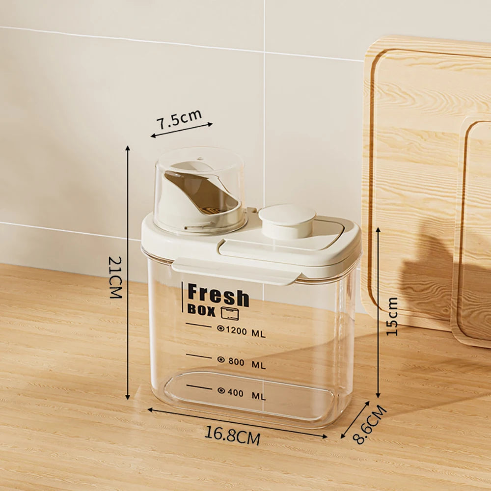 Custom Pet Food Storage Bucket – Moisture-Proof Sealed Container with Scale for Dog & Cat Food (2L / 3L)