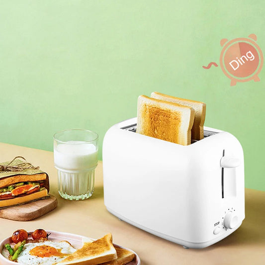 2025 Portable Mini Breakfast Toaster Automatic Removable Bread Crumb Tray Toaster 6 Modes 2 Slice Bread Maker Toaster Ding~