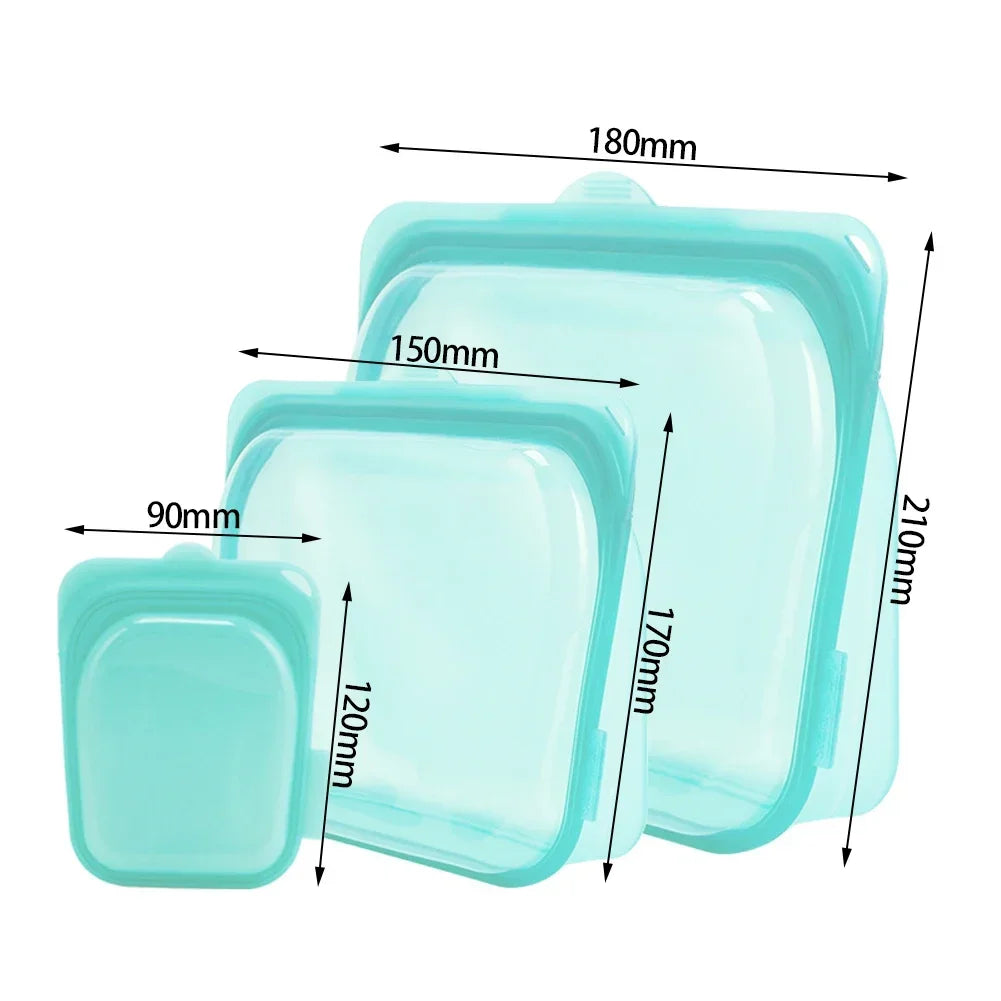 Reusable Silicone Stand-Up Zip Bag – Leakproof Fresh-Keeping Food Storage Bag