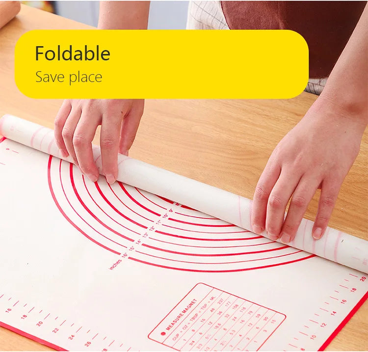 BUYYES Extra-Large Silicone Baking Mat – Non-Stick Kneading Pad for Dough, Pizza, Pastry & Cake Prep