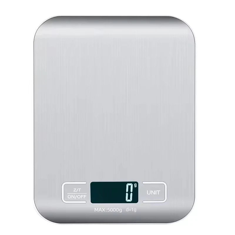 Digital Kitchen Scale – 5kg/1gm Precision with LED Display & Stainless Steel Panel