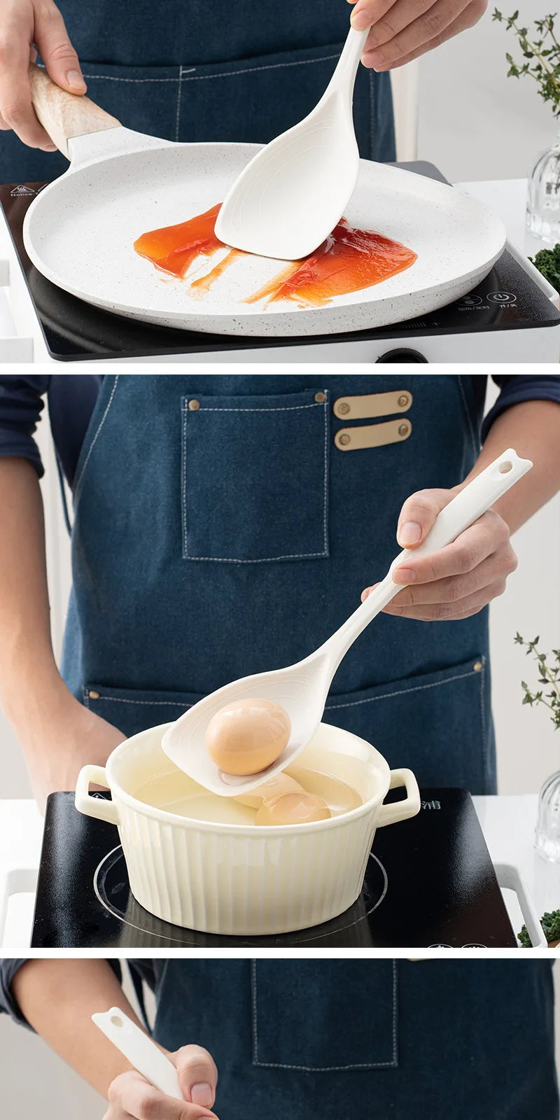 Premium Silicone Multipurpose Cooking Spoon – Heat-Resistant, Anti-Slip Handle, Steel-Core Kitchen Tool