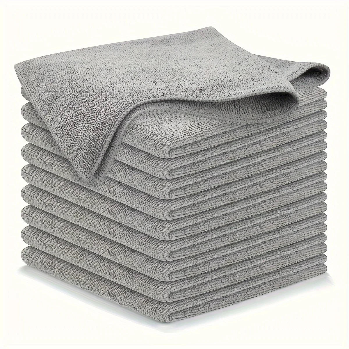 Ultra-Fine Microfiber Kitchen Towel Set – 5/10/20 Pack, Light Gray, Super Absorbent & Stain-Removing Cleaning Cloths