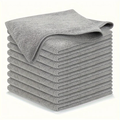 Ultra-Fine Microfiber Kitchen Towel Set – 5/10/20 Pack, Light Gray, Super Absorbent & Stain-Removing Cleaning Cloths
