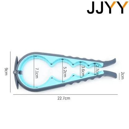 4-in-1 Multi-Function Can & Bottle Opener – Anti-Slip Handle Lid Twister for Jars, Cans, Pull-Tabs & Beverages